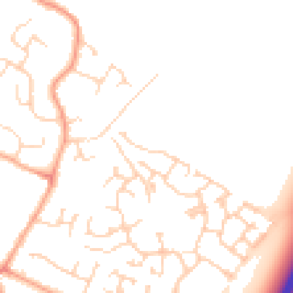 Daytime road noise heatmap for MK43 9FS