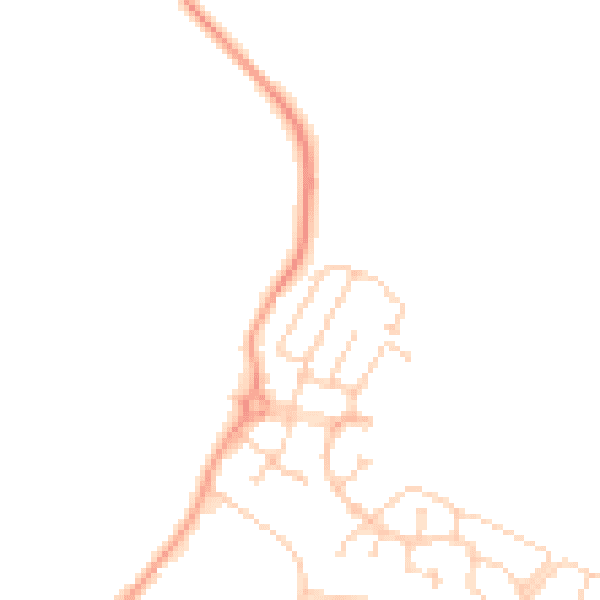 Daytime road noise heatmap for MK43 9GG