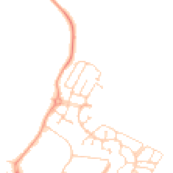 Daytime road noise heatmap for MK43 9GW