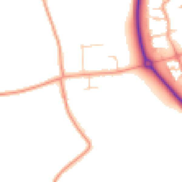 Daytime road noise heatmap for MK43 9HN