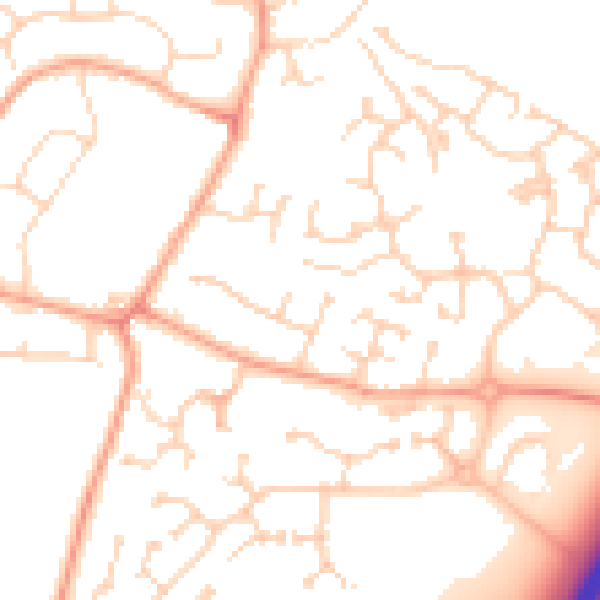 Daytime road noise heatmap for MK43 9JP