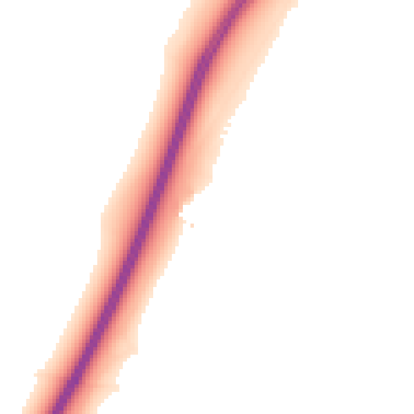 Night-time road noise heatmap for MK43 9NR