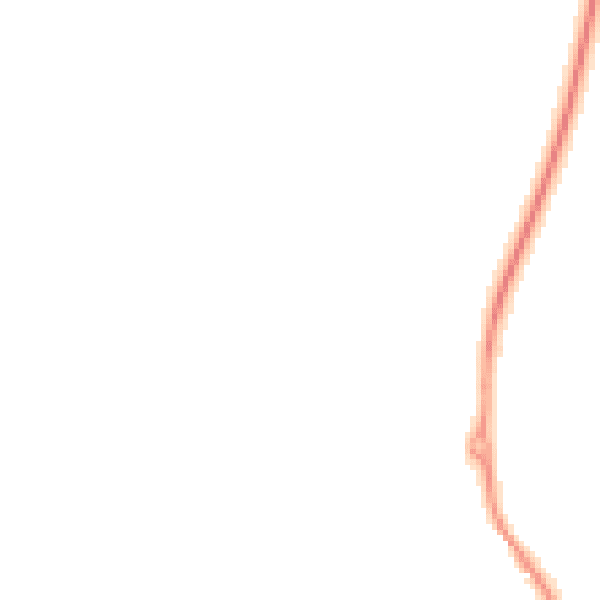 Night-time road noise heatmap for MK43 9NT