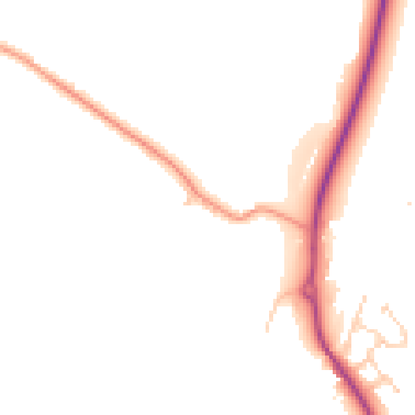 Daytime road noise heatmap for MK43 9PQ