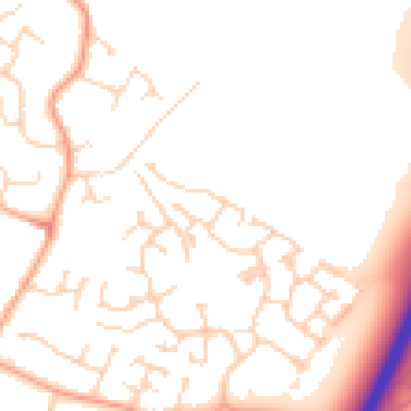 Daytime road noise heatmap for MK43 9QB