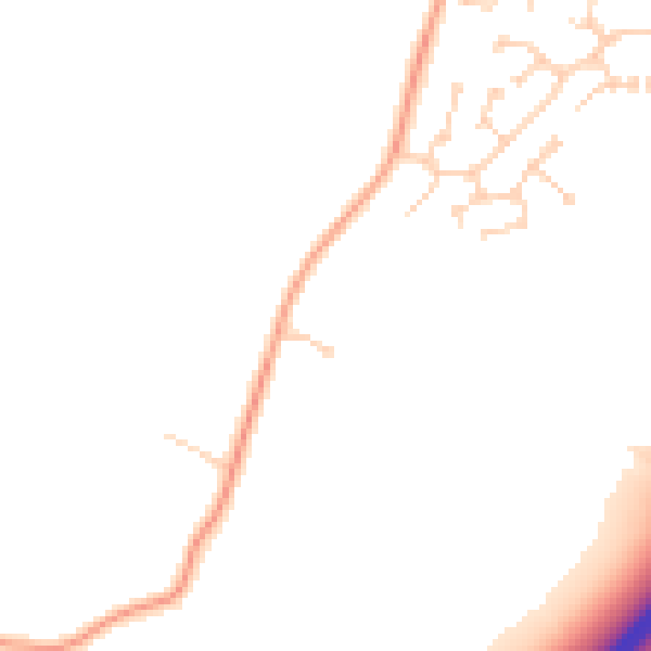 Daytime road noise heatmap for MK43 9QN