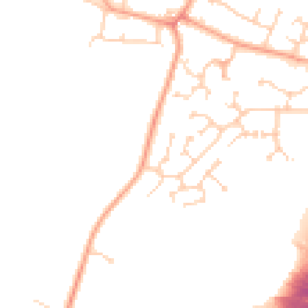 Daytime road noise heatmap for MK43 9QY