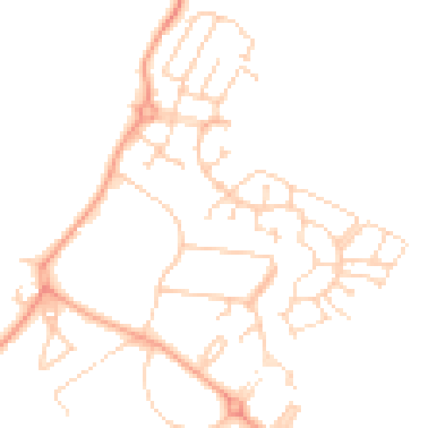 Daytime road noise heatmap for MK43 9SG