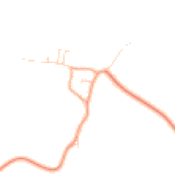 Daytime road noise heatmap for MK44 1AN