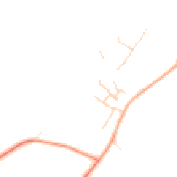 Daytime road noise heatmap for MK44 1BF