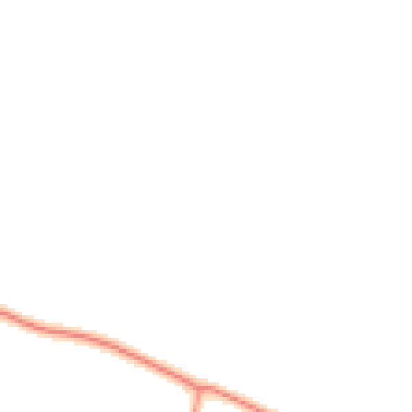 Daytime road noise heatmap for MK44 1BJ