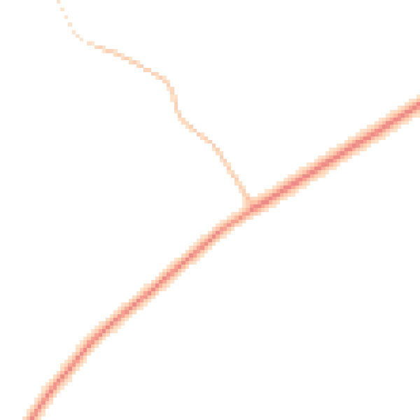 Daytime road noise heatmap for MK44 1BZ