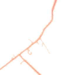 Daytime road noise heatmap for MK44 1DJ