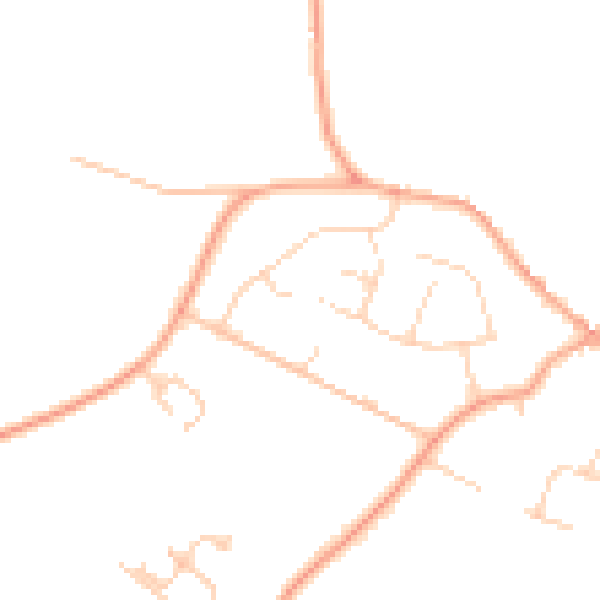 Daytime road noise heatmap for MK44 1JU