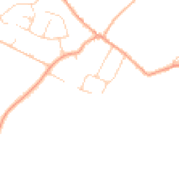 Daytime road noise heatmap for MK44 1PJ
