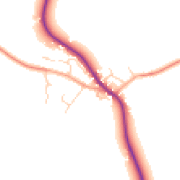Daytime road noise heatmap for MK44 1RY