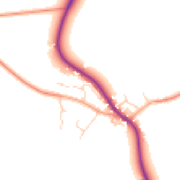 Daytime road noise heatmap for MK44 1SE
