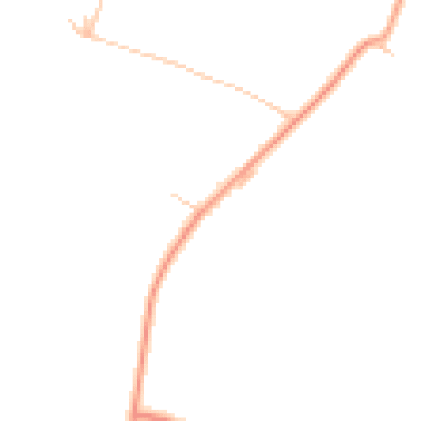 Daytime road noise heatmap for MK44 2JX