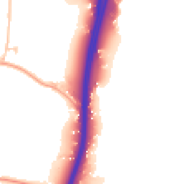 Daytime road noise heatmap for MK44 3AB