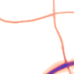 Daytime road noise heatmap for MK44 3BW