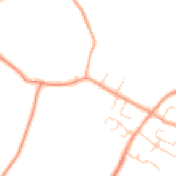 Daytime road noise heatmap for MK44 3EW