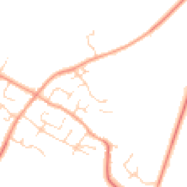 Daytime road noise heatmap for MK44 3LU