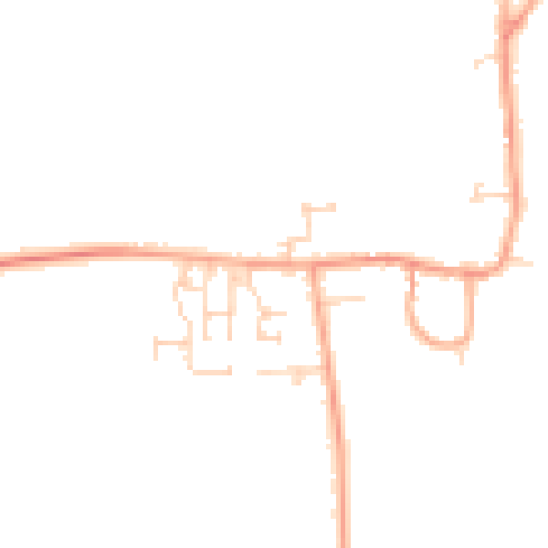 Daytime road noise heatmap for MK44 3NE