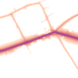 Daytime road noise heatmap for MK44 3PP
