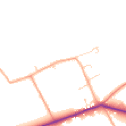 Daytime road noise heatmap for MK44 3QD
