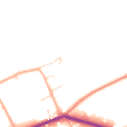 Daytime road noise heatmap for MK44 3QQ