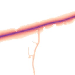 Daytime road noise heatmap for MK44 3TN