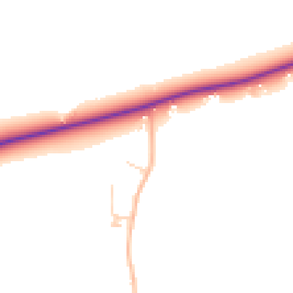 Daytime road noise heatmap for MK44 3TN