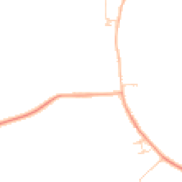 Daytime road noise heatmap for MK44 3TT