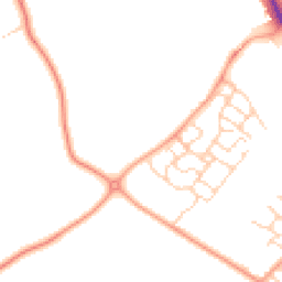 Daytime road noise heatmap for MK45 1AB