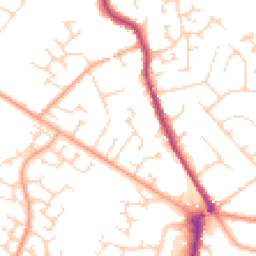 Daytime road noise heatmap for MK45 1AL