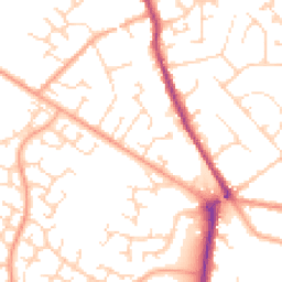 Daytime road noise heatmap for MK45 1AQ
