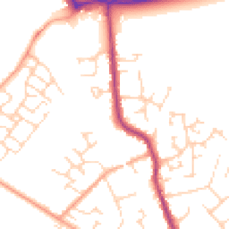 Daytime road noise heatmap for MK45 1AZ