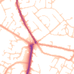 Daytime road noise heatmap for MK45 1BF