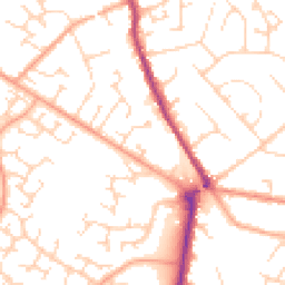 Daytime road noise heatmap for MK45 1BN