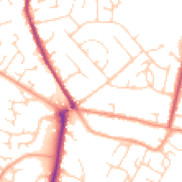 Daytime road noise heatmap for MK45 1BP
