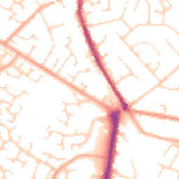 Daytime road noise heatmap for MK45 1BW