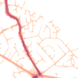 Daytime road noise heatmap for MK45 1DD