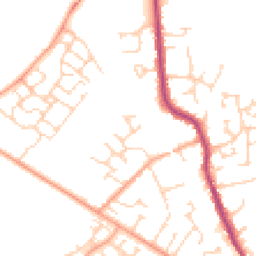 Daytime road noise heatmap for MK45 1EN