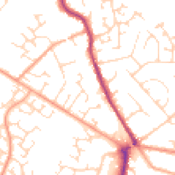 Daytime road noise heatmap for MK45 1WB
