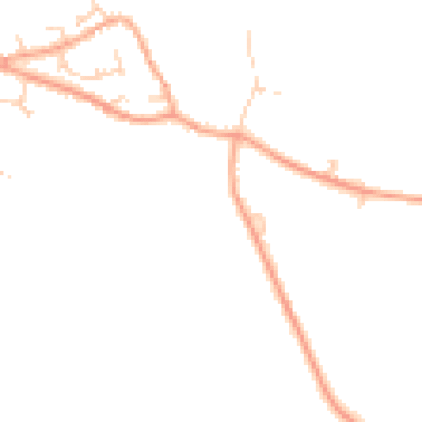Daytime road noise heatmap for MK45 2AN