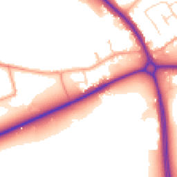 Daytime road noise heatmap for MK45 2BY