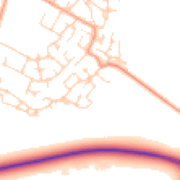 Daytime road noise heatmap for MK45 2EJ