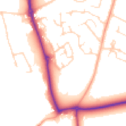 Daytime road noise heatmap for MK45 2GE