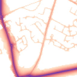 Daytime road noise heatmap for MK45 2RX