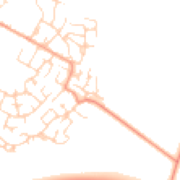 Daytime road noise heatmap for MK45 2SZ